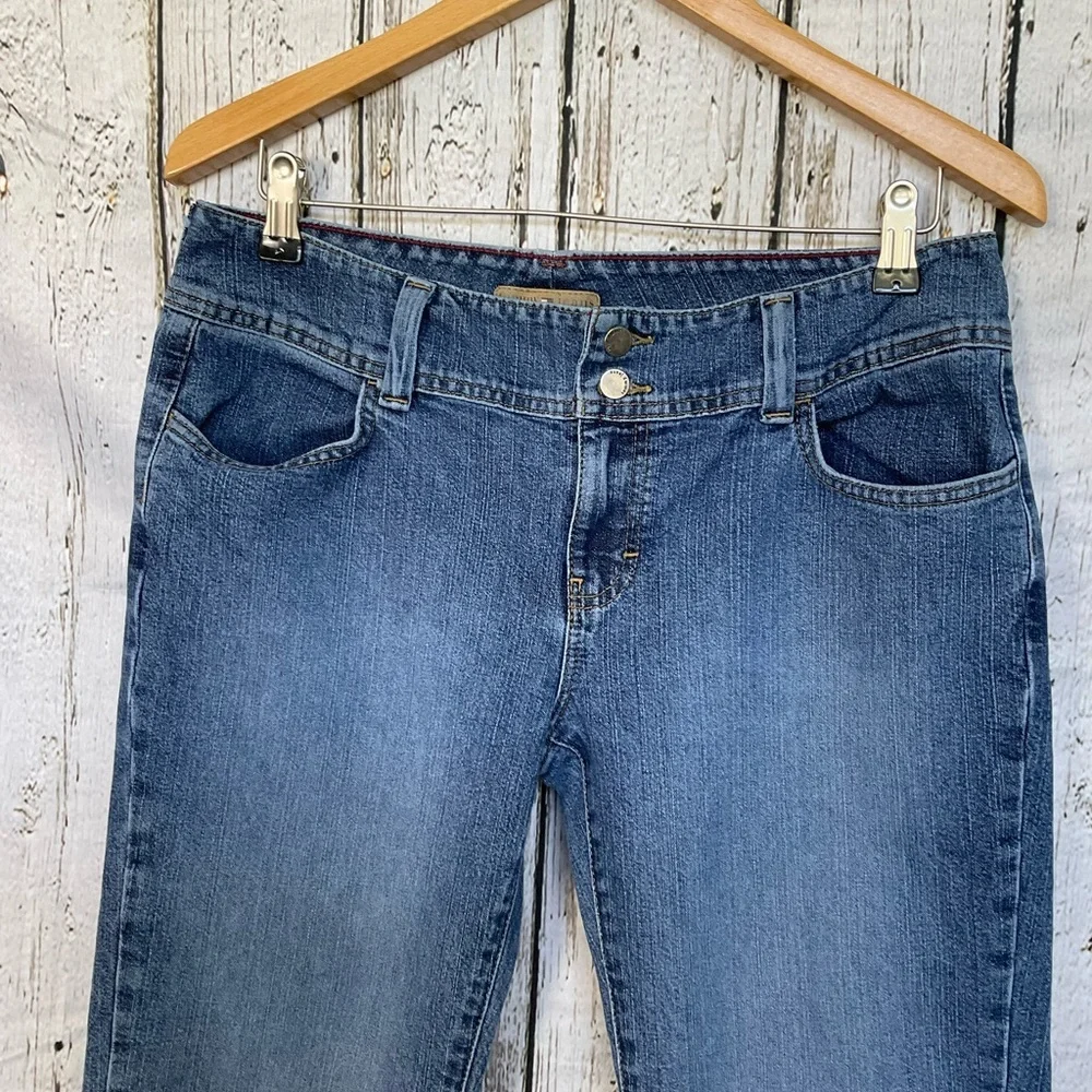 Vintage Y2K Tommy Jeans Flare Denim Tommy Hilfiger Double Button sz 11 Jeans - Picture 2 of 10